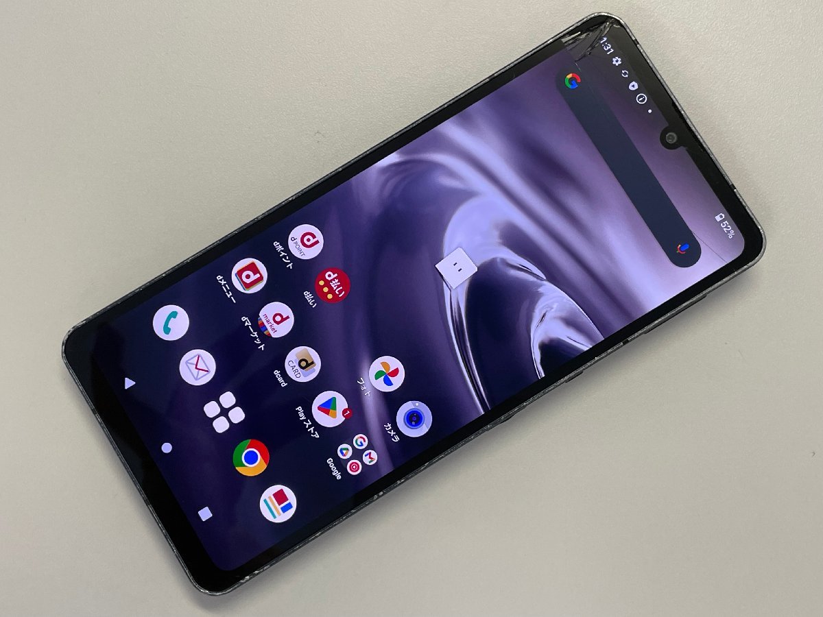 docomo SHARP AQUOS sense6 SH-54B ブラック SIMロック解除済 ジャンク