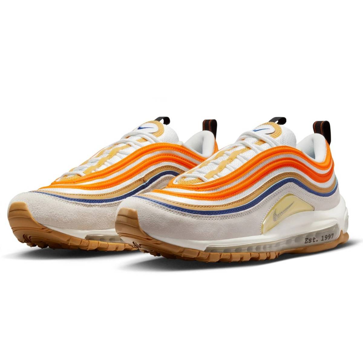 ☆NIKE AIR MAX 97 SE FRANK RUDY 淡白/オレンジ/青/黄土 28.5cm ナイキ エア マックス 97 SE フランク・ルディ DV2619-100_画像1