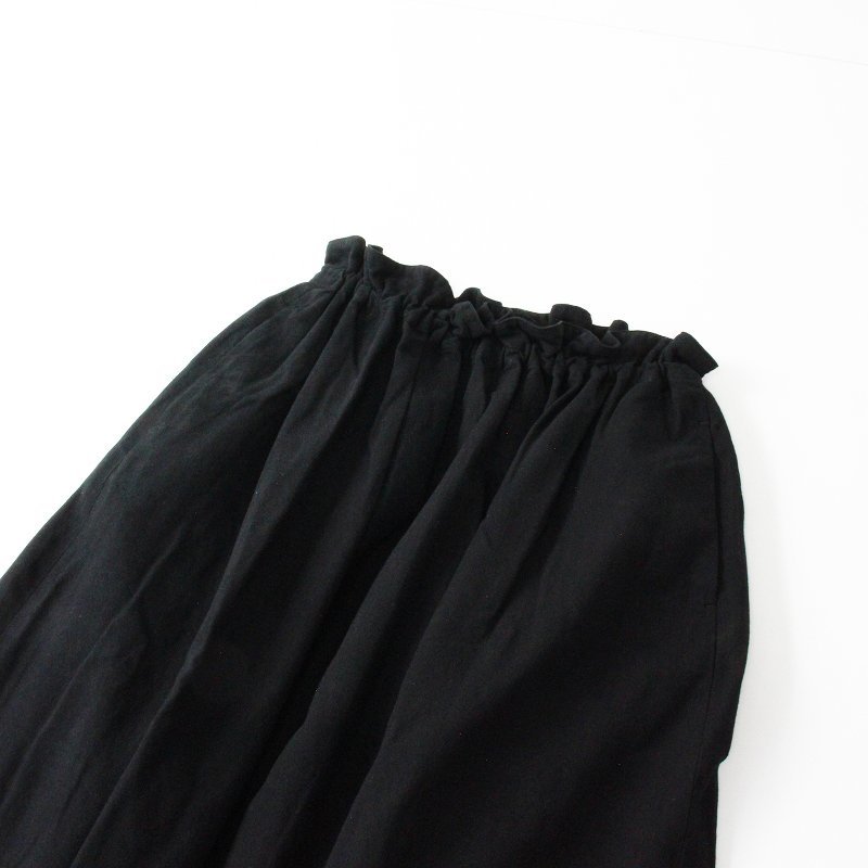 ゴーシュ インディアダック フレア スカート 2/ブラック 黒 フレア ロング キャンバス素材【2400013493673】