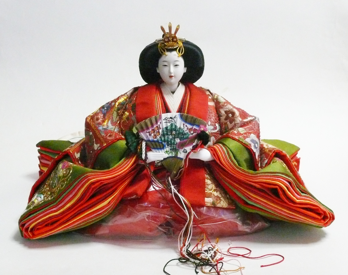 3月ひな人形節句長期倉庫在庫保管品「親王(殿・姫)六番」京雛/清甫作(2)_画像2