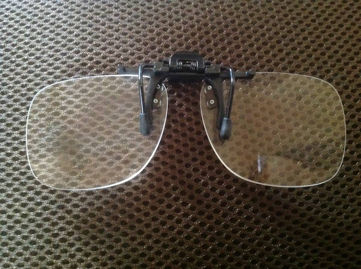  新品 1.8老眼鏡 クリップ 付 跳ね上げ メガネ上 拡大鏡 挟み込み 梱包有り_画像2