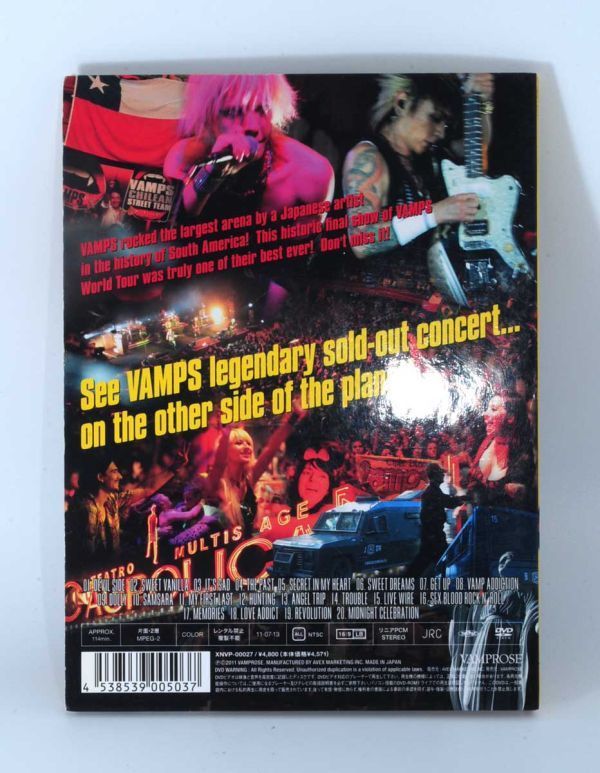 VAMPS / LIVE 2010 WORLD TOUR CHILE (ヴァンプス・HYDE・ラルクアンシエル)【良品/DVD】 #8586_画像3