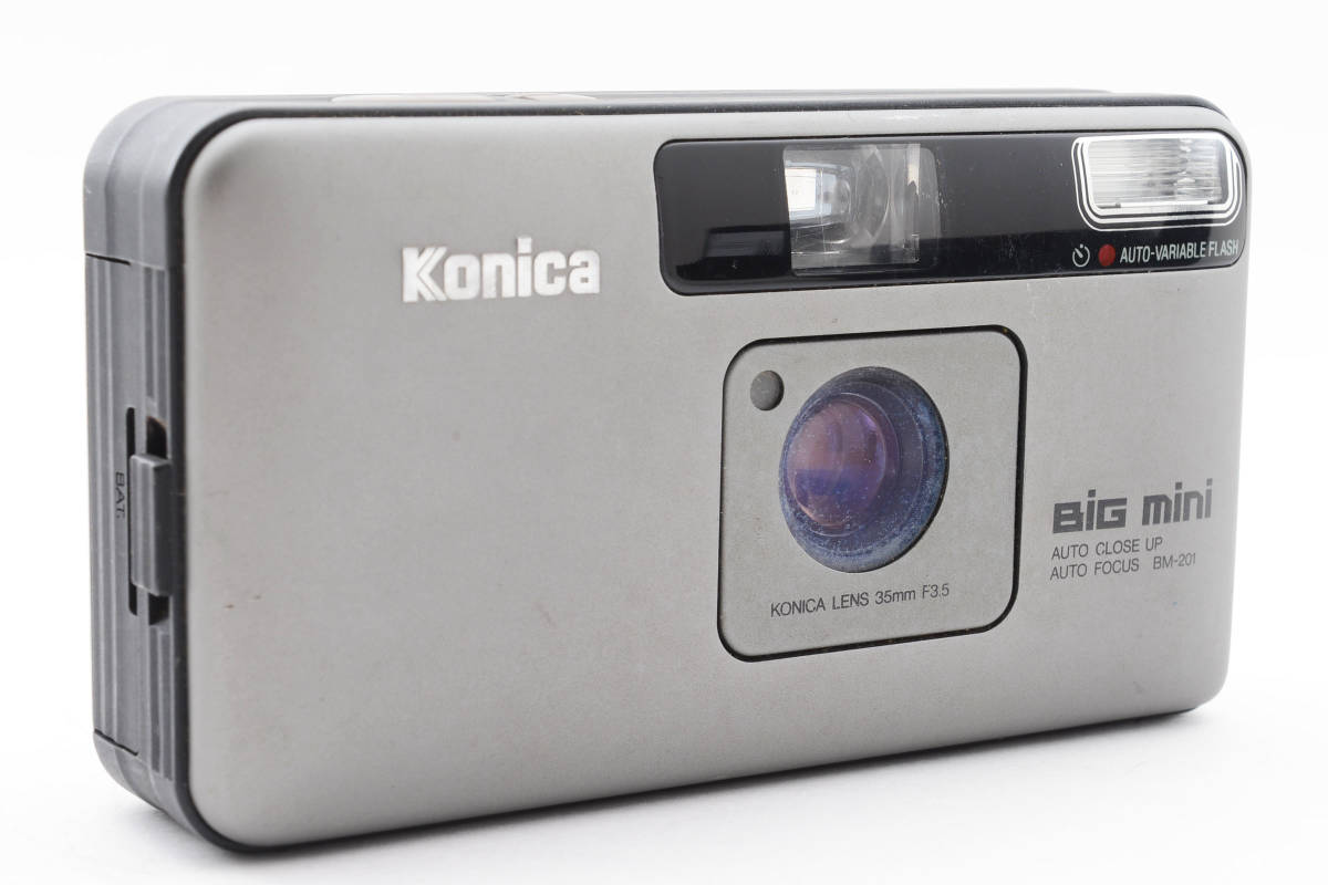【ジャンク】 Konica Big Mini BM-201 Point & Shoot 35mm コニカ コンパクトフィルムカメラ(自動巻き上げ） 0819 2295_画像3