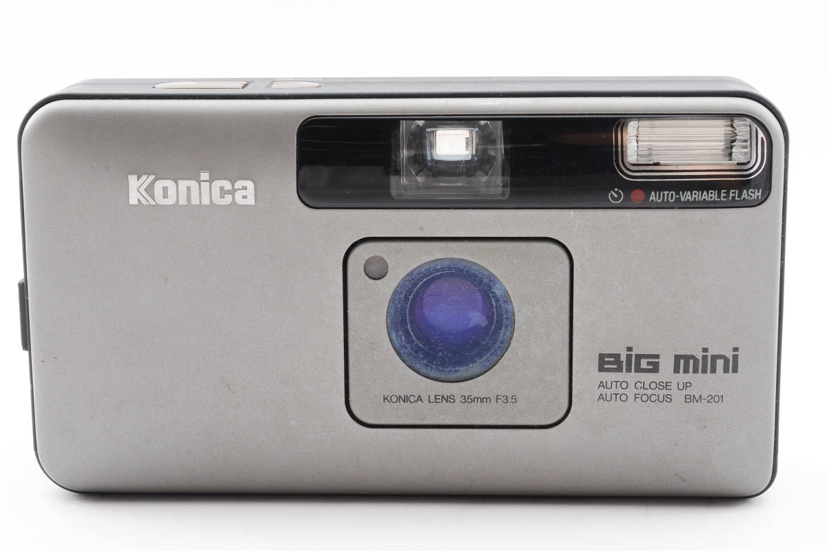 【ジャンク】 Konica Big Mini BM-201 Point & Shoot 35mm コニカ コンパクトフィルムカメラ(自動巻き上げ） 0819 2295_画像2