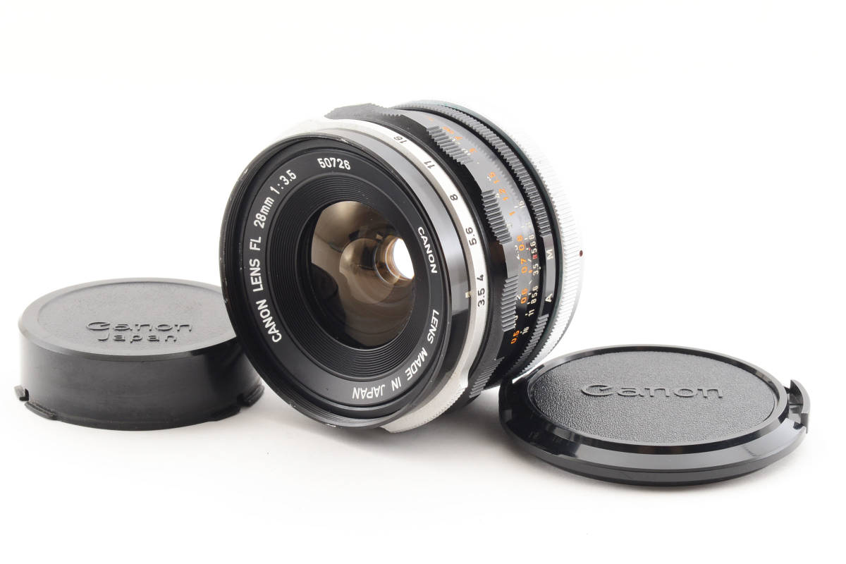 【並品】 Canon FL 28mm f/3.5 MF Wide Angle Lens MF キヤノン MF単焦点レンズ 0828 2222