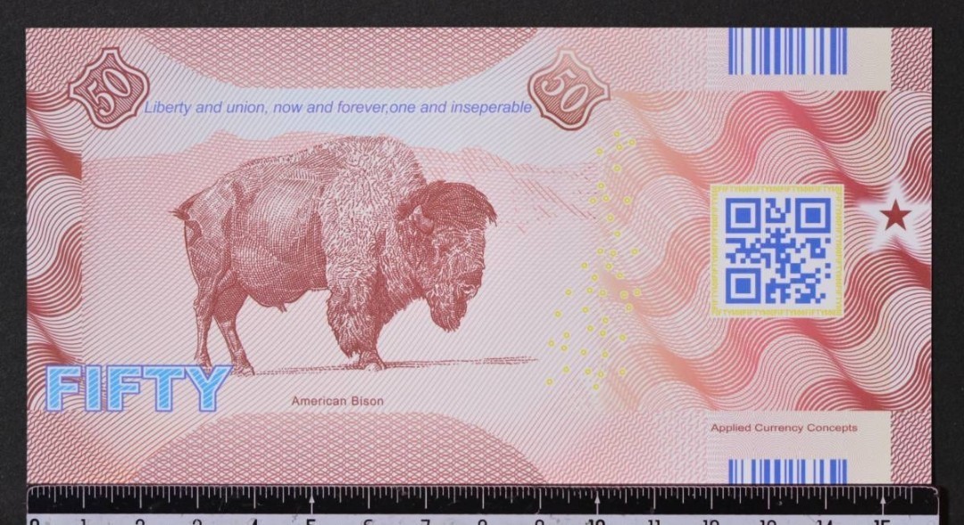 外国紙幣　アメリカ ノースダコタ州 2019年 未使用 50ドル ポリマー_画像2