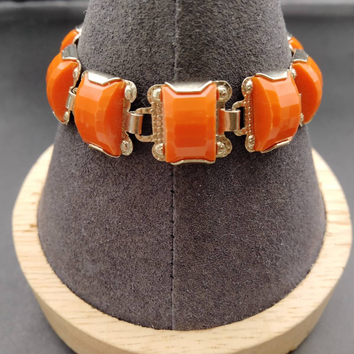  orange квадратное kaboshon Eternity Vintage браслет браслет Showa Retro аксессуары ювелирные изделия импорт 8S-Q