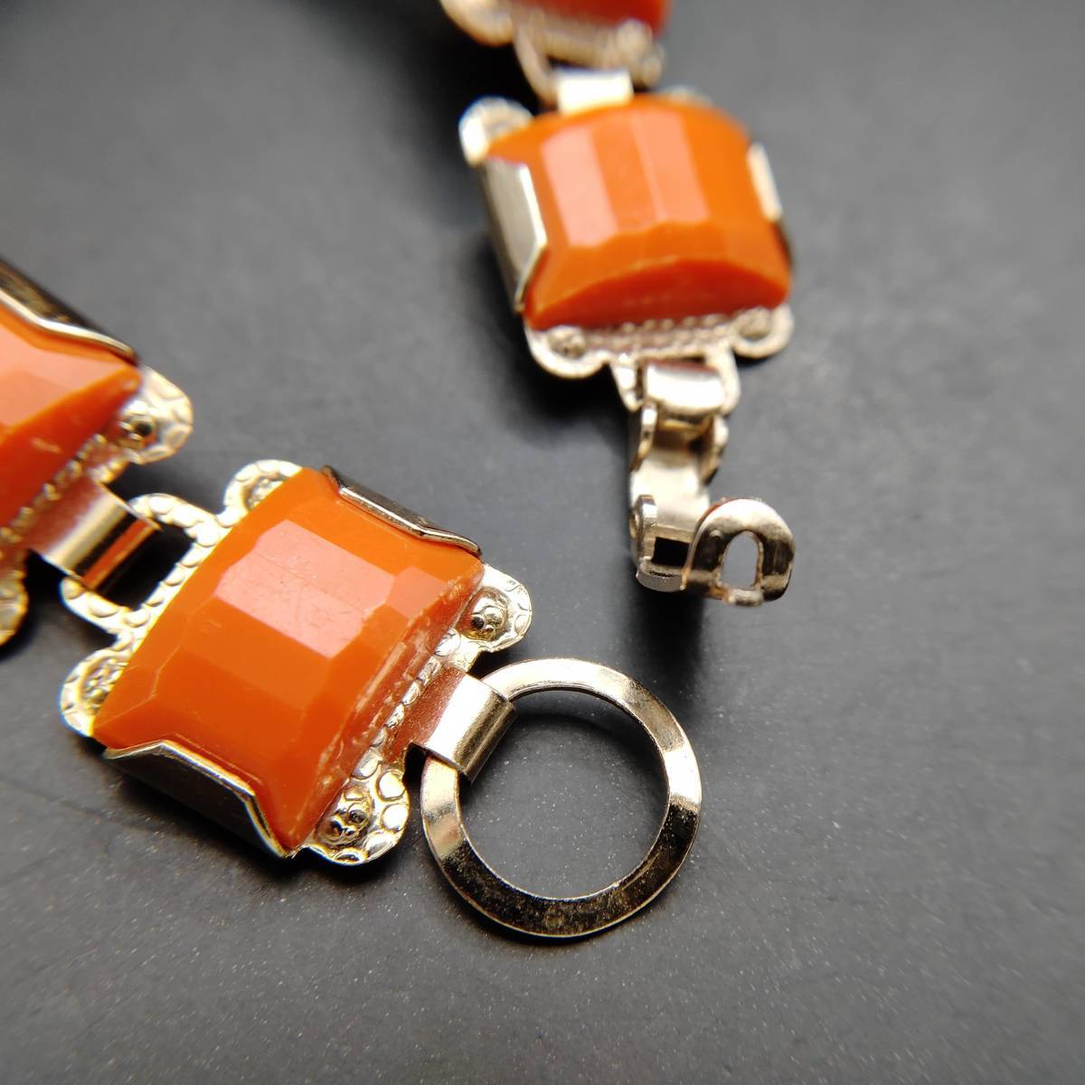  orange квадратное kaboshon Eternity Vintage браслет браслет Showa Retro аксессуары ювелирные изделия импорт 8S-Q