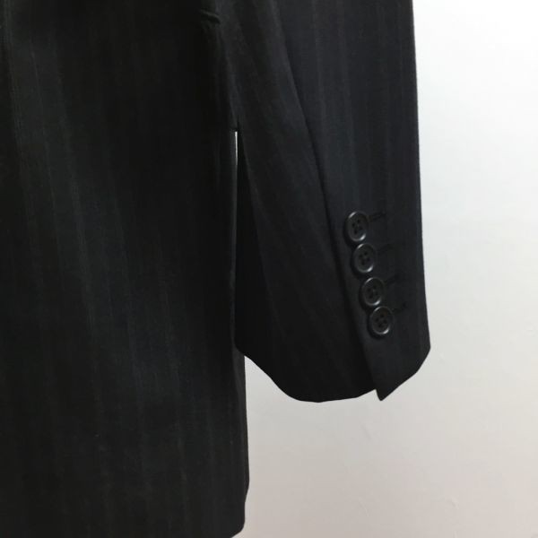 D'URBAN/ダーバン スーツ セットアップ スラックス 裾ダブル仕上げ ブラック ストライプ 裏地背抜き サイズ69 日本製 ｃ1605K53メンズ_画像6