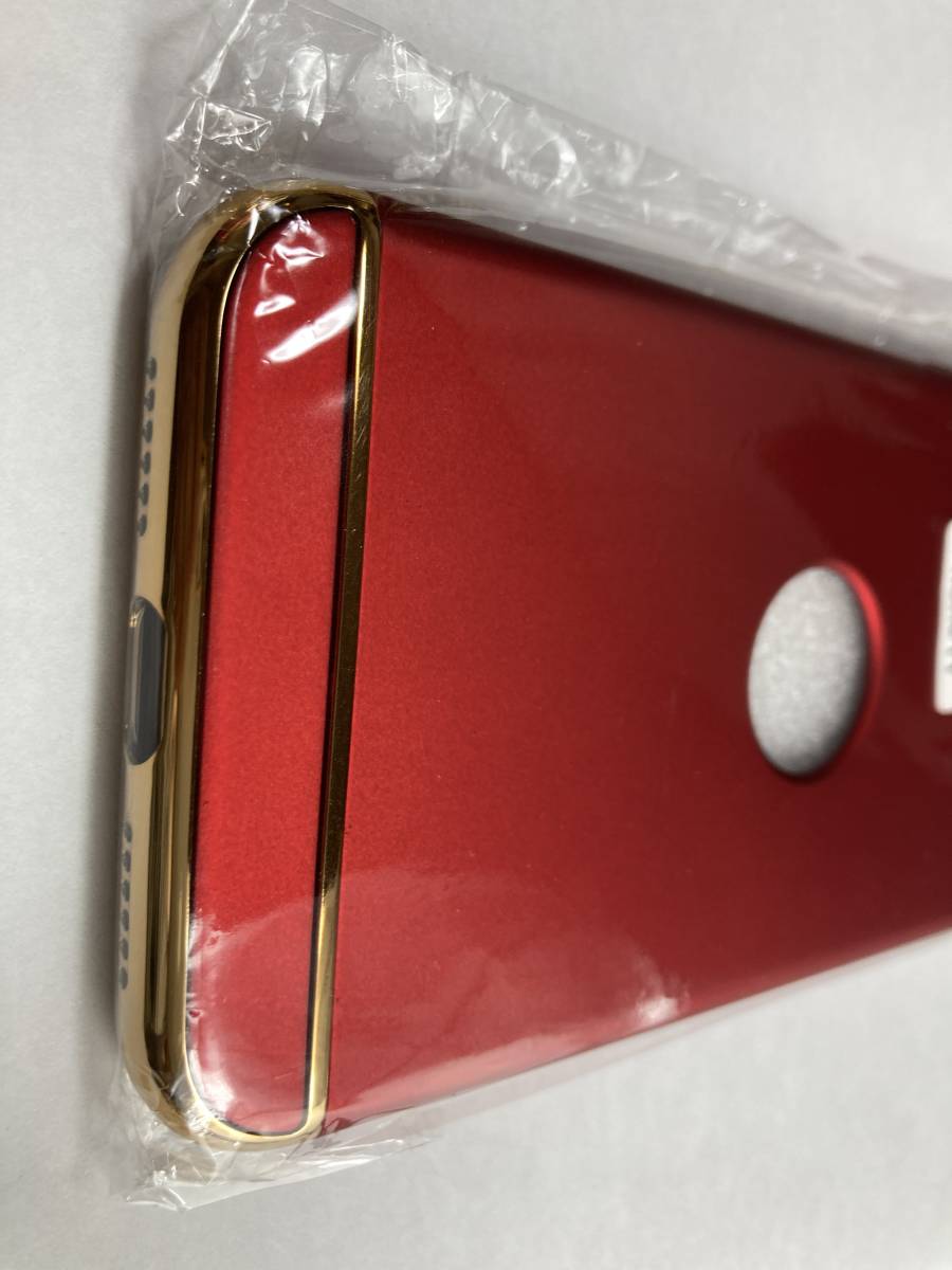 【送料無料】未使用　 iPhone11 メタルエッジ　ハードケース スマホケース シンプル アイフォン　レッド　背面 保護フィルムおまけ_画像5