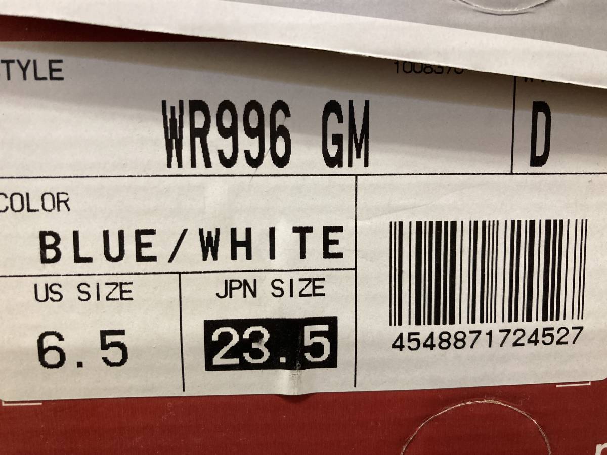 (031)New Balance　ニューバランス　スニーカー　レディース　WR996GM-GM 6.5/23.5cm BLUE/WHITE_画像7