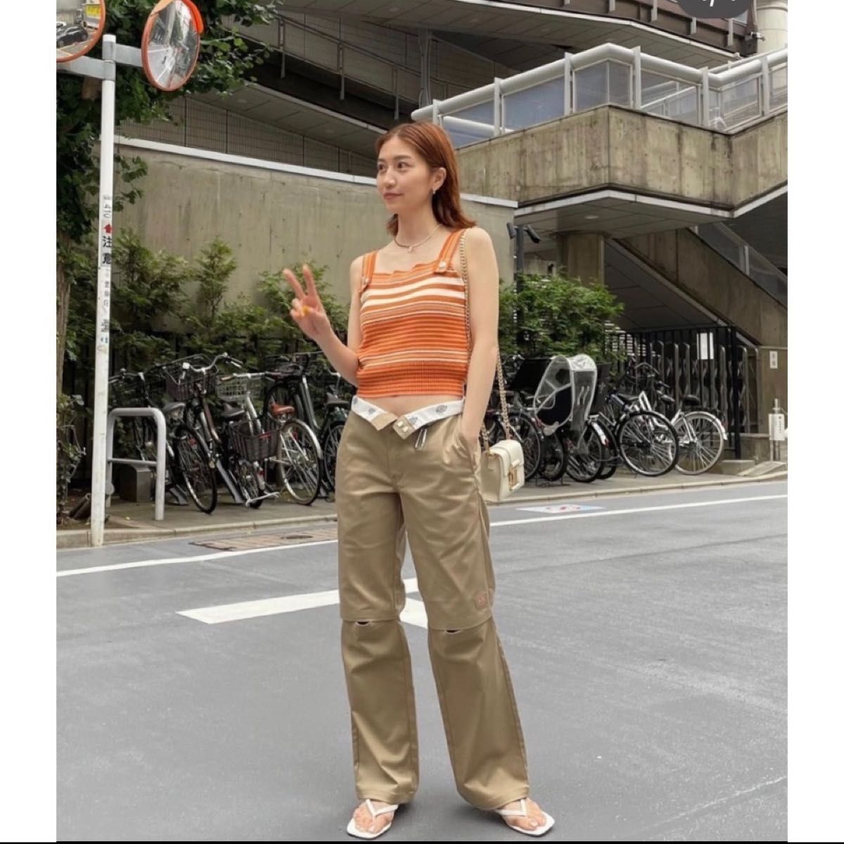 MOUSSY×DICKIESRKNEE SLIT パンツベージュ2 新品タグ付き マウジー