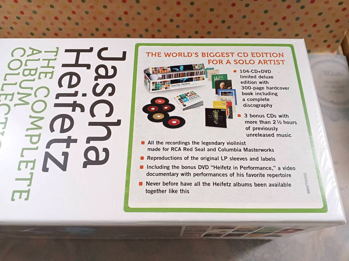 ◆未開封CD-BOX◆Jascha Heifetz The Complete Album Collection◆ヤッシャ・ハイフェッツ全集◆103CD+1DVD◆_画像2