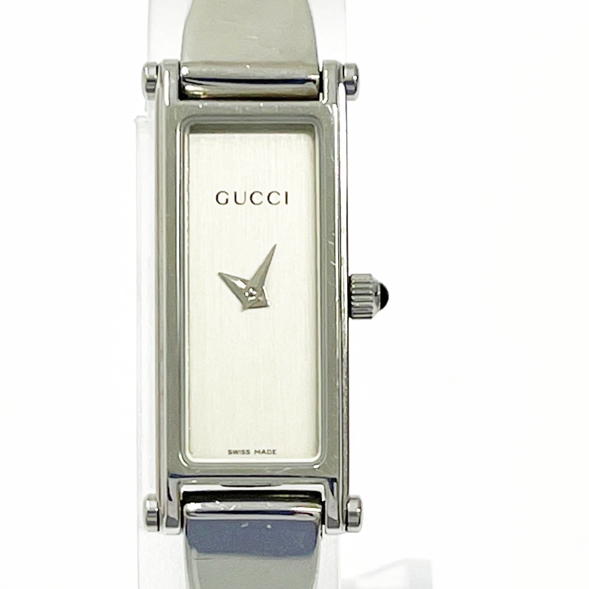 1円スタート】GUCCI グッチ1500L バングルSS シルバー文字盤クオーツ
