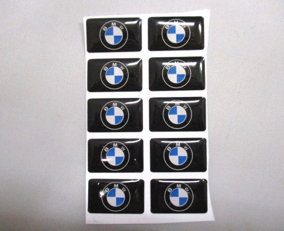 【新品・即決】BMW ビーエム パワーウィンドウ ステッカー 10枚 ミニサイズ ロゴ シール エポキシの画像1