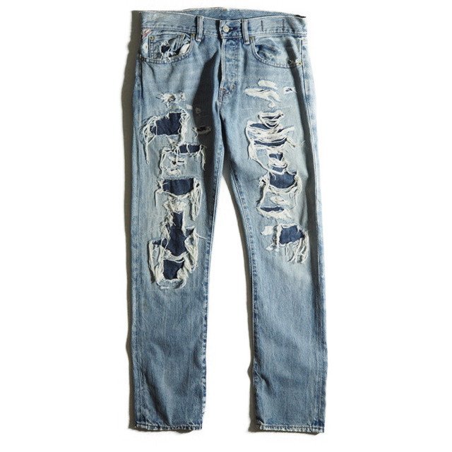 K8746f41 #Denim&Supply Ralph Lauren Denim & принадлежности Ralph Lauren # повреждение обработка тонкий Denim брюки голубой 31 / season отсутствует 