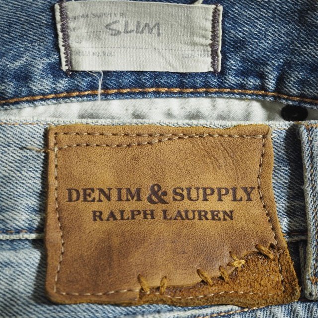 K8746f41 #Denim&Supply Ralph Lauren Denim & принадлежности Ralph Lauren # повреждение обработка тонкий Denim брюки голубой 31 / season отсутствует 