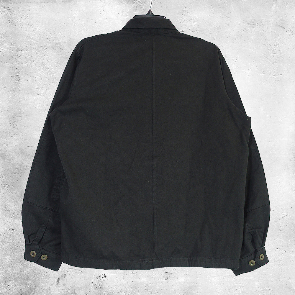 贈り物 【DEADSTOCK】 チェコ軍 ブラック染め ワークシャツ フライ