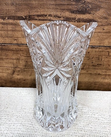 b49★未使用美品! CRISTAL D'ARQUES PARIS バンセンヌ フラワーベース 花器 インテリア 小さい 花瓶★高さ17cm フランス製_画像5