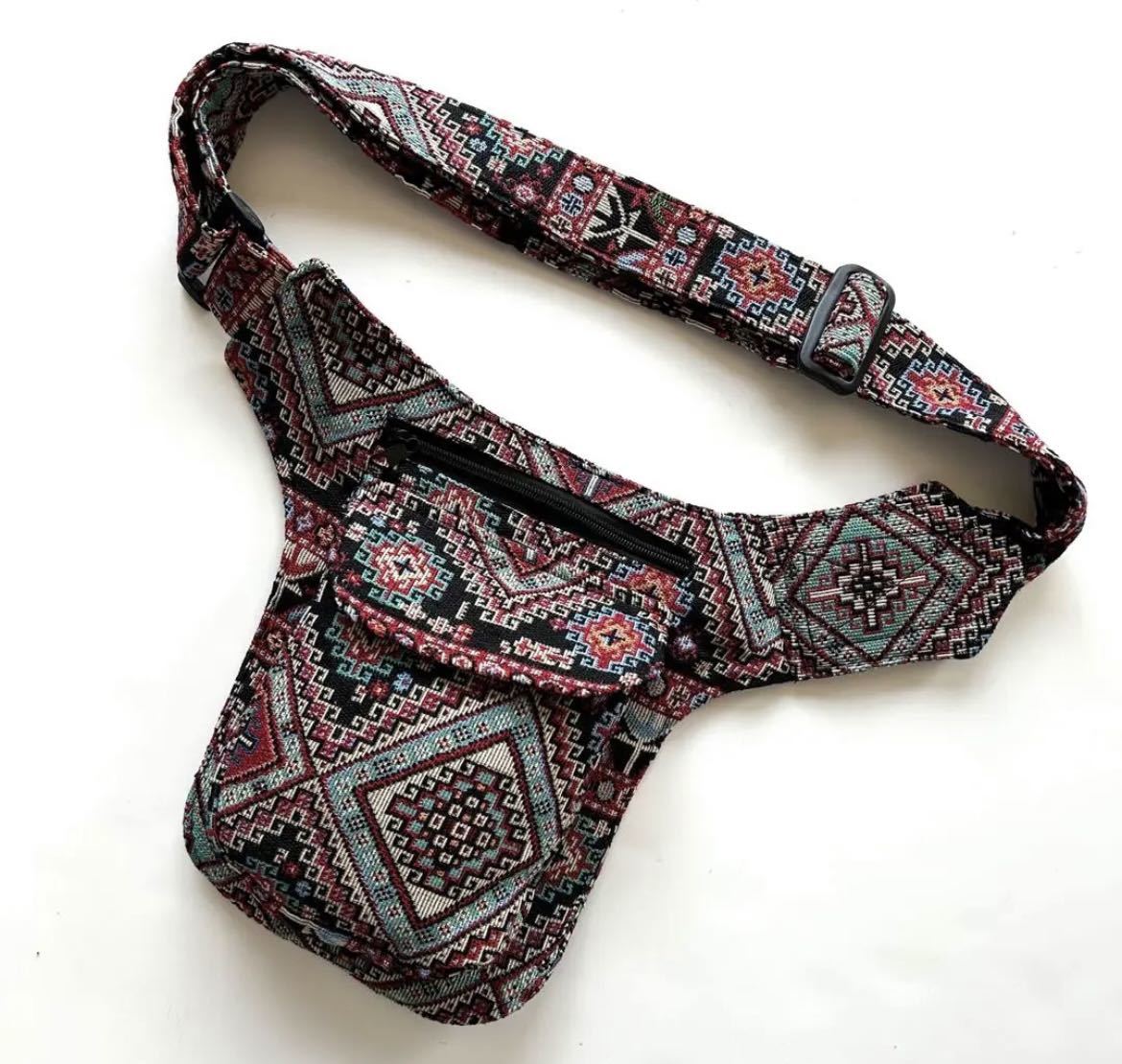 * free shipping * new goods hip bag waist bag hand made ethnic Africa nneitib OLTE (Optical Line Transmission Equipment) ga unisex C