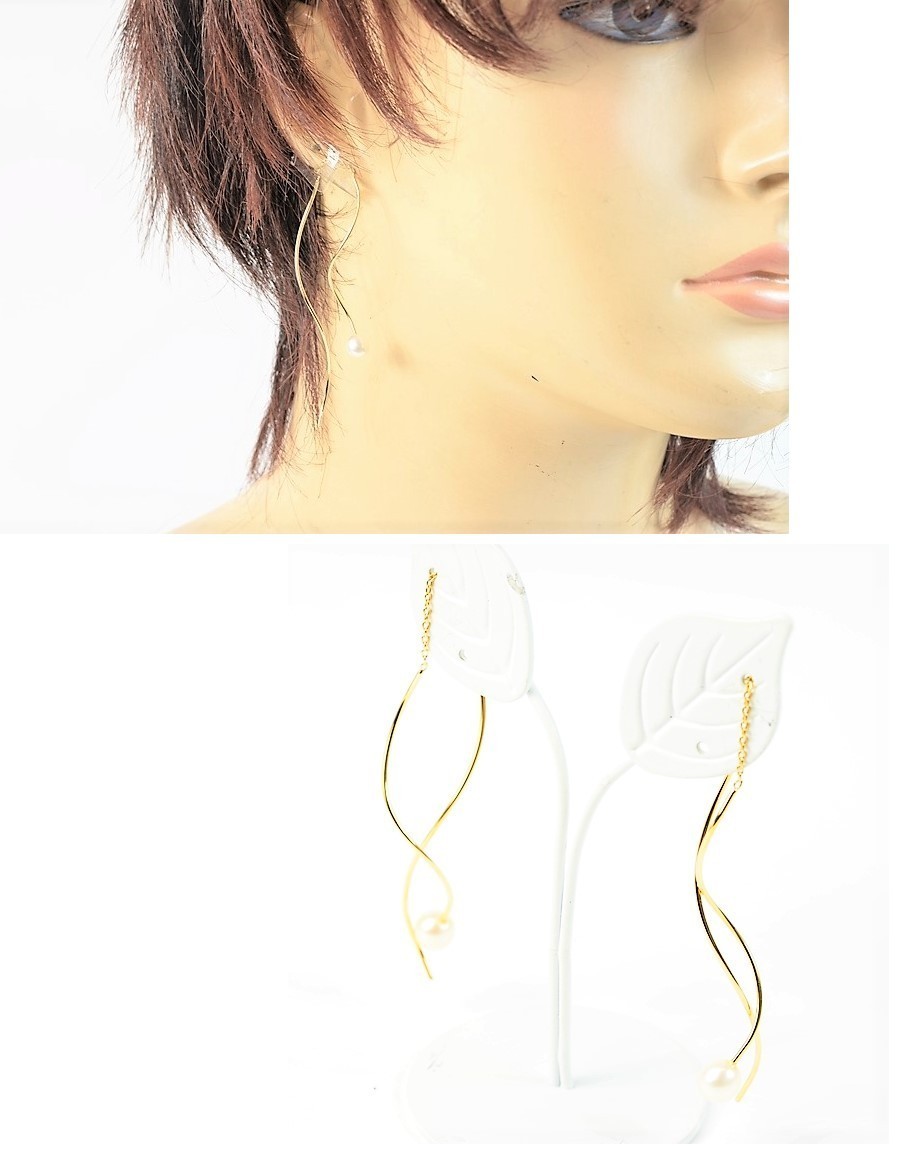 [ beautiful goods ]tasaki Tasaki Shinju K18 pearl earrings present goods 