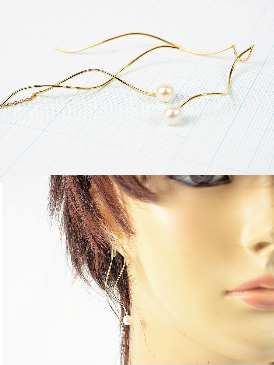 [ beautiful goods ]tasaki Tasaki Shinju K18 pearl earrings present goods 