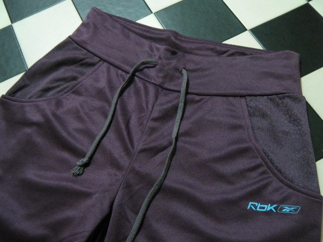  Reebok длинные брюки женский L фиолетовый .3471 Reebok фитнес постоянный модель 
