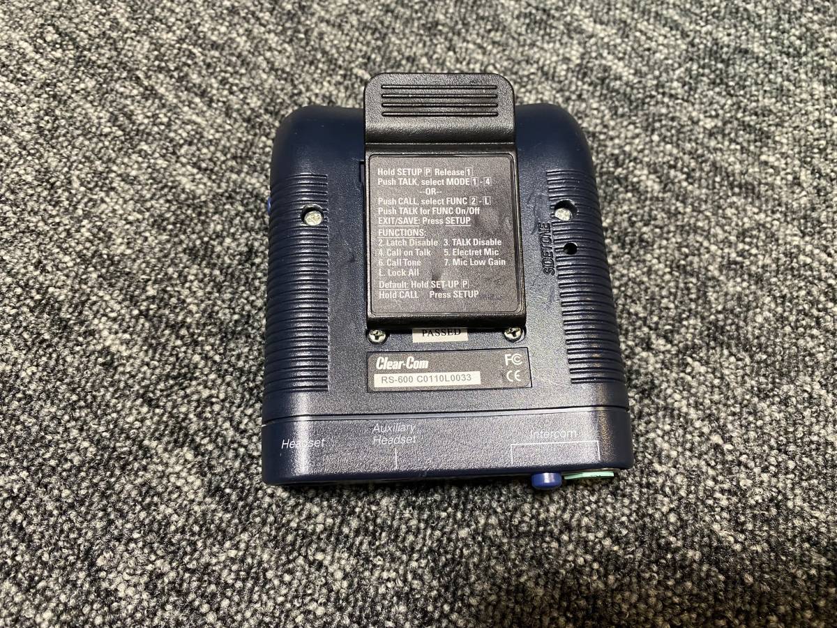 クリアカム CLEAR-COM クリアーカム RS-601 ベルトパック no2 クリアカム CLEAR-COM クリアーカム RS-601 ベルトパック no2