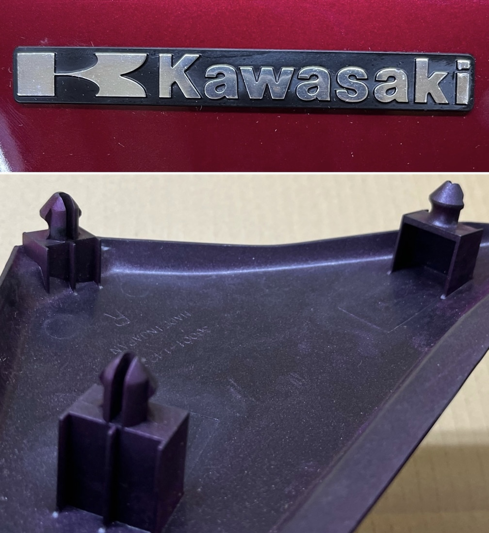 貴重品 廃盤★絶版1点限●未使用品★KAWASAKI 純正★ゼファー400★ノーマル/サイドカバー/右/ワインレッド★36030-5111-P5 36001-1423 8B19_画像8