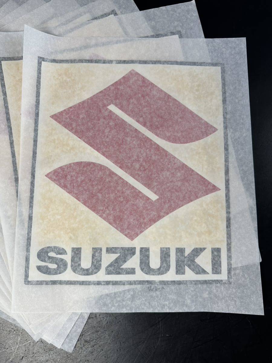 [ZR603] retro Suzuki transcription sticker seal cutting sticker SUZUKI 10 sheets 