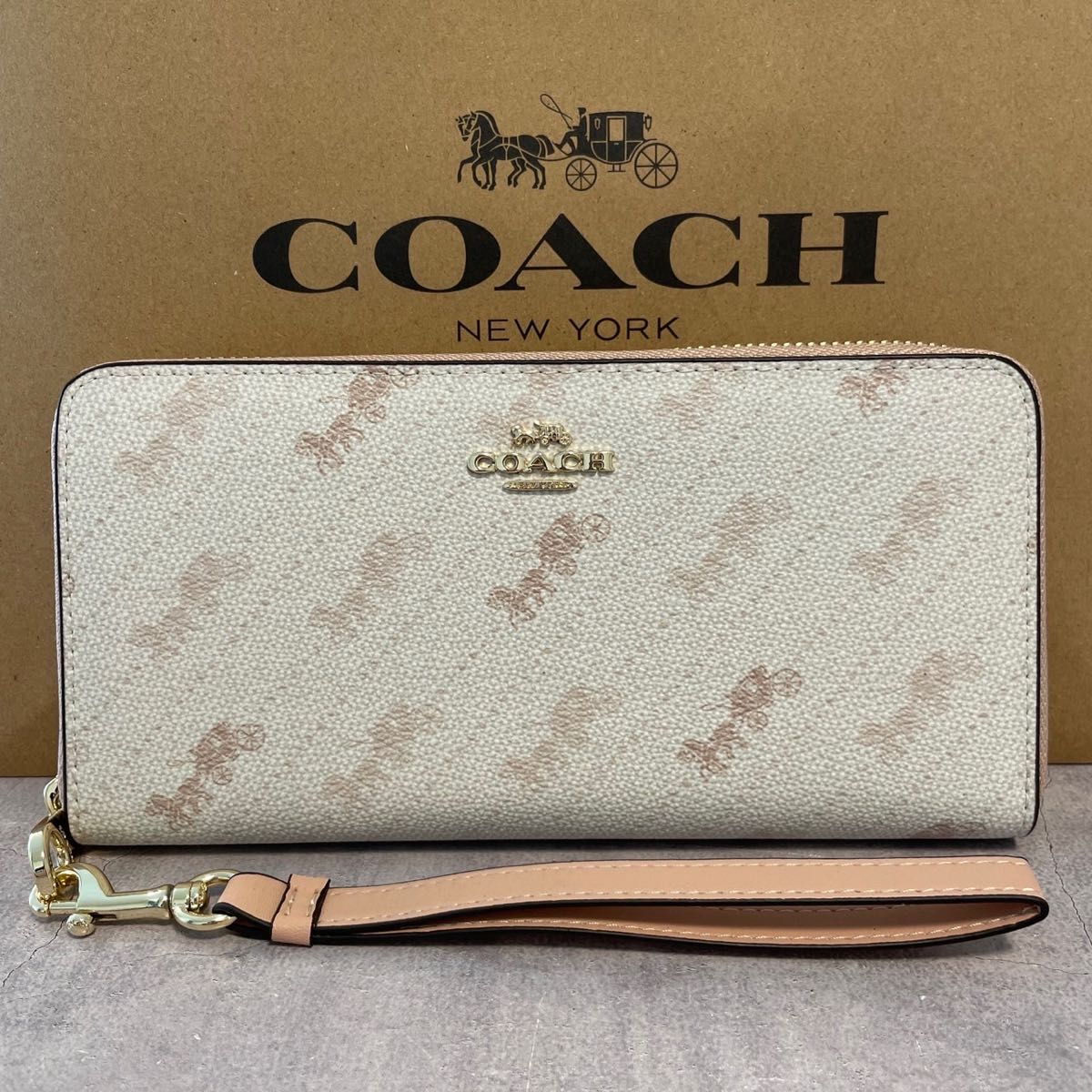 新品 COACH 長財布 コーチ 長財布 レディース シグネチャー ホース