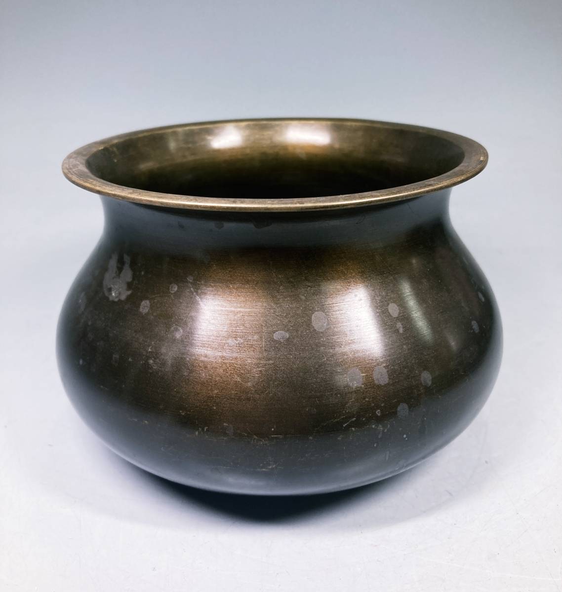 唐銅浄益刻印建水茶道具エフゴ形銅製銅器煎茶道具古銅時代古美術品けん