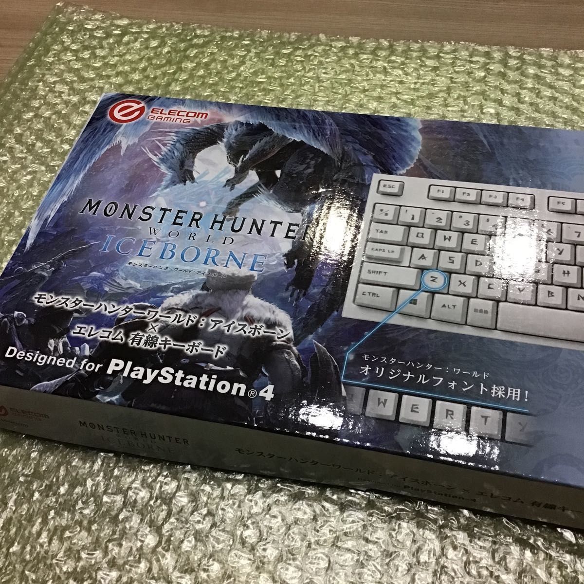  ゲーミングキーボード モンスターハンターワールド：アイスボーン PS4 有線キーボード TK-MHW02WH ホワイト