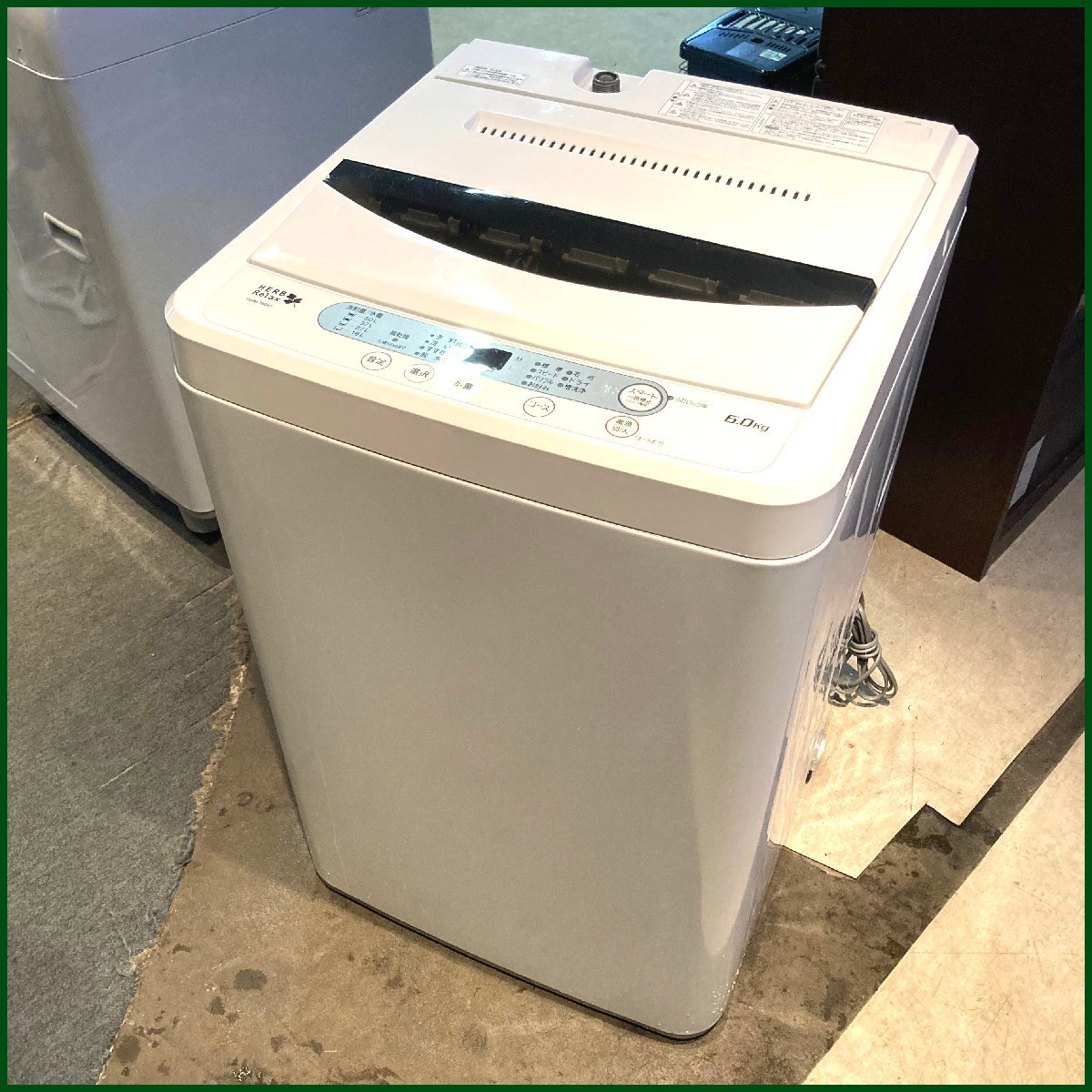 激安の 2018年製 YWM-T60A1 全自動洗濯機 札幌市内送料無料●ヤマダ電機● 6.0kg 中古 ダメージあり 5kg以上