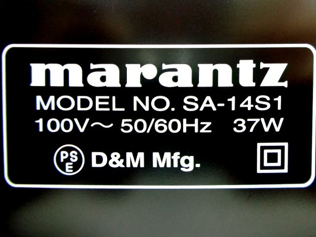 ■Marantz Marantz Hi-Res兼容CD / SACD播放器SA-14S1於2017年製造■ 原文:■　Marantz マランツ　Hi-Res対応 CD / SACDプレーヤー　SA-14S1　2017年製　■