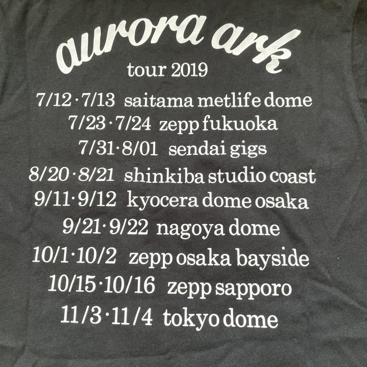 BUMP OF CHICKEN バンドTシャツ バンプオブチキン Tシャツ bump of chicken ツアーTシャツ aurora arc tour 2019 オフィシャルTシャツ_画像5