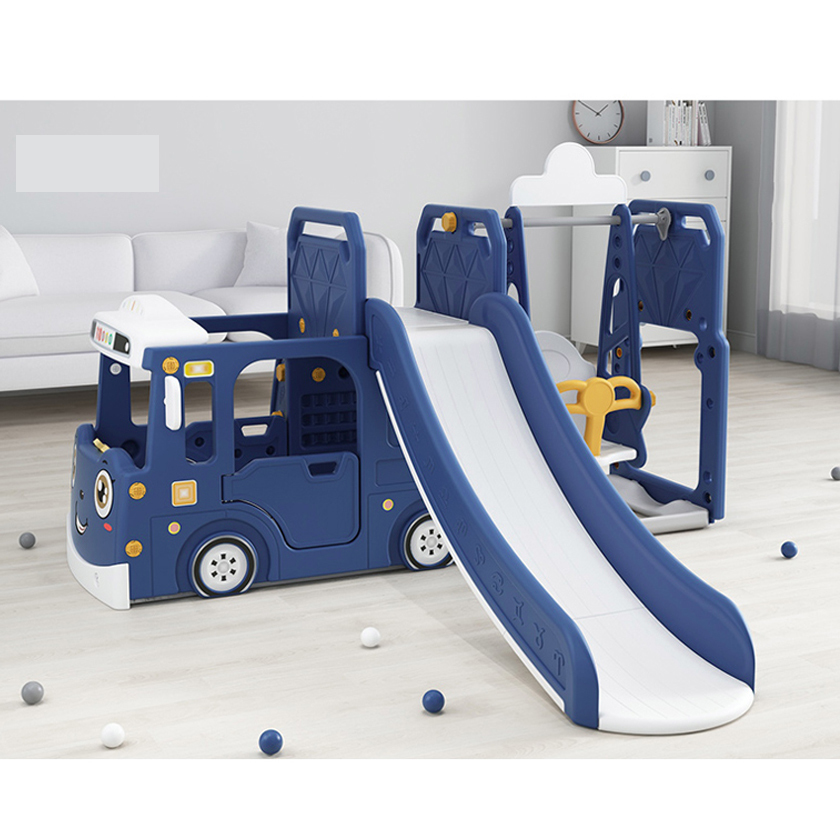 バス滑り台 【ブルー】バス滑り台 すべり台 ブランコ スイング 大型遊具 すべりだい スライダー 室内 遊具