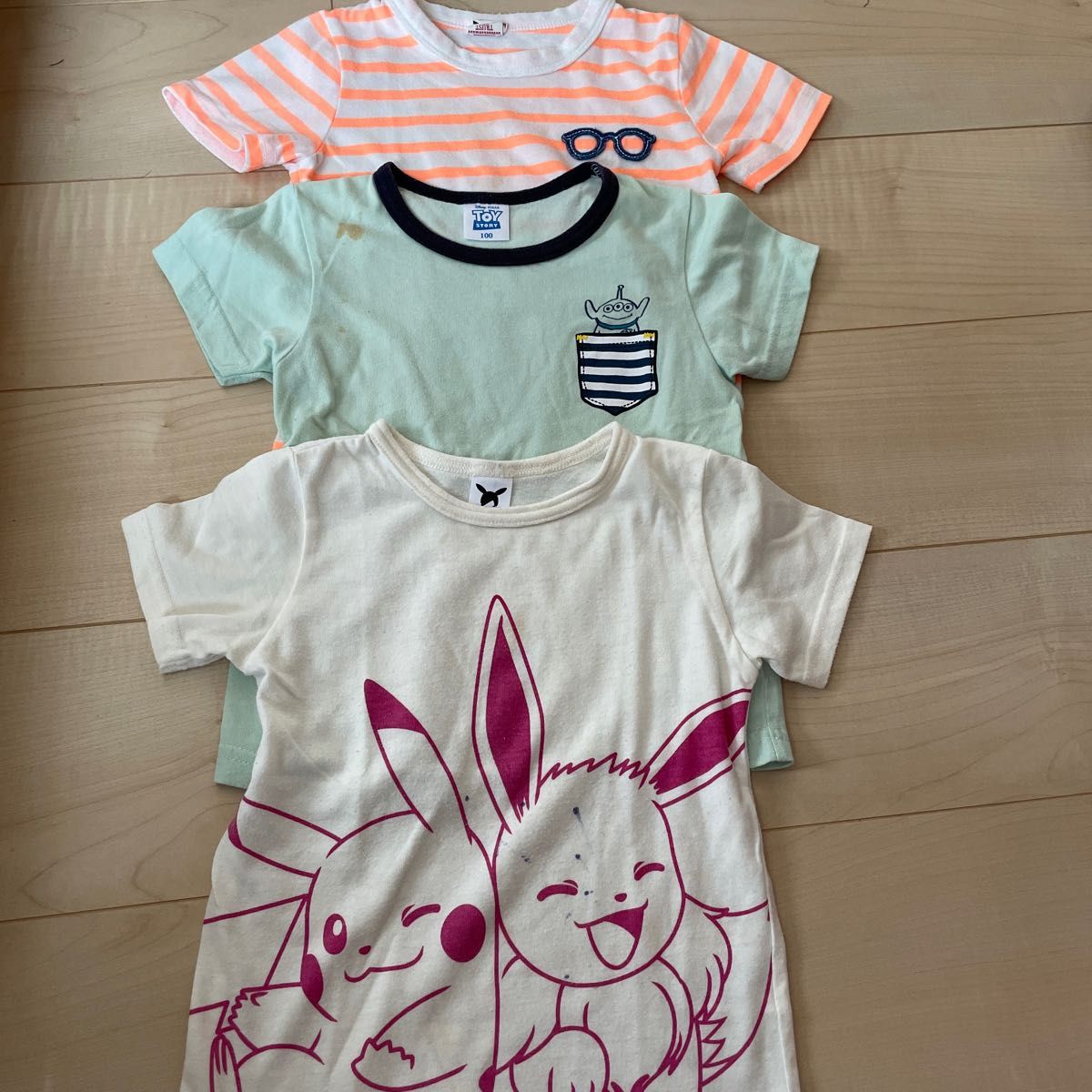 子供服　 半袖Tシャツ　3枚セット　汚れあり　100