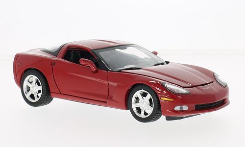 1/24 シボレー シヴォレー コルベット 赤 レッド Chevrolet Corvette C6 red 2005 1:24 新品 梱包サイズ80_画像1
