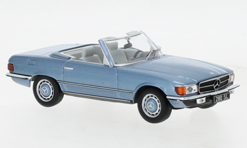 1/43 メルセデス ベンツ ブルー 青 IXO Mercedes 280 SL R107 metallic-light blue 1979 新品 梱包サイズ60_画像1