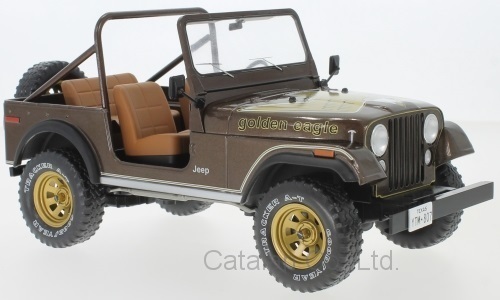 1/18 ジープ CJ7 CJ 7 ダーク ブラウン 茶色 ゴールデンイーグル Jeep CJ-7 Golden Eagle metalic dark brown 1980 MCG 梱包サイズ80