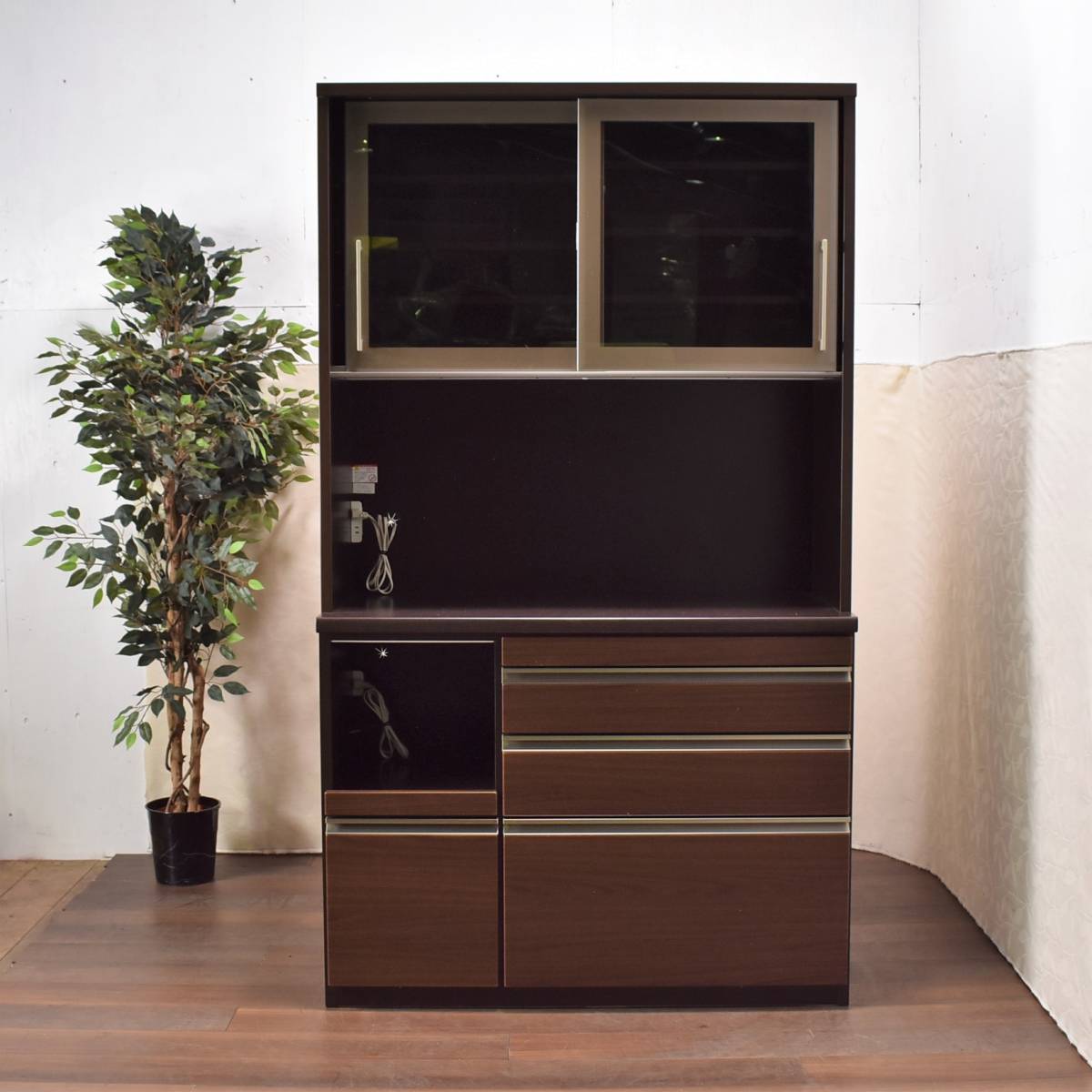 松田家具 キッチンボード 1180バーサスレンジ 食器棚/ダイニング 松田家具 キッチンボード 1180バーサスレンジ 食器棚/ダイニング