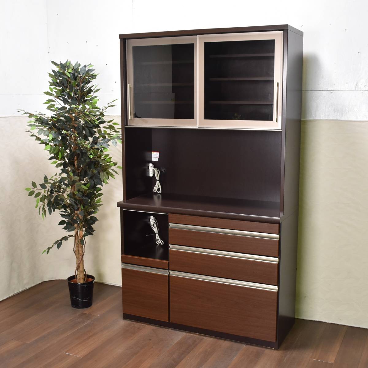 松田家具 キッチンボード 1180バーサスレンジ 食器棚/ダイニング 松田家具 キッチンボード 1180バーサスレンジ 食器棚/ダイニング