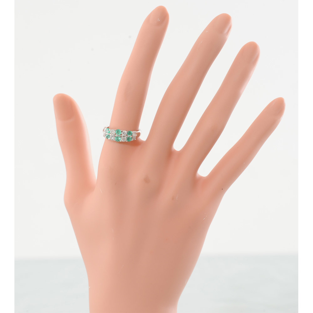 高い品質 天然エメラルド プラチナ Pt900 【H44】 0.50ct 13号