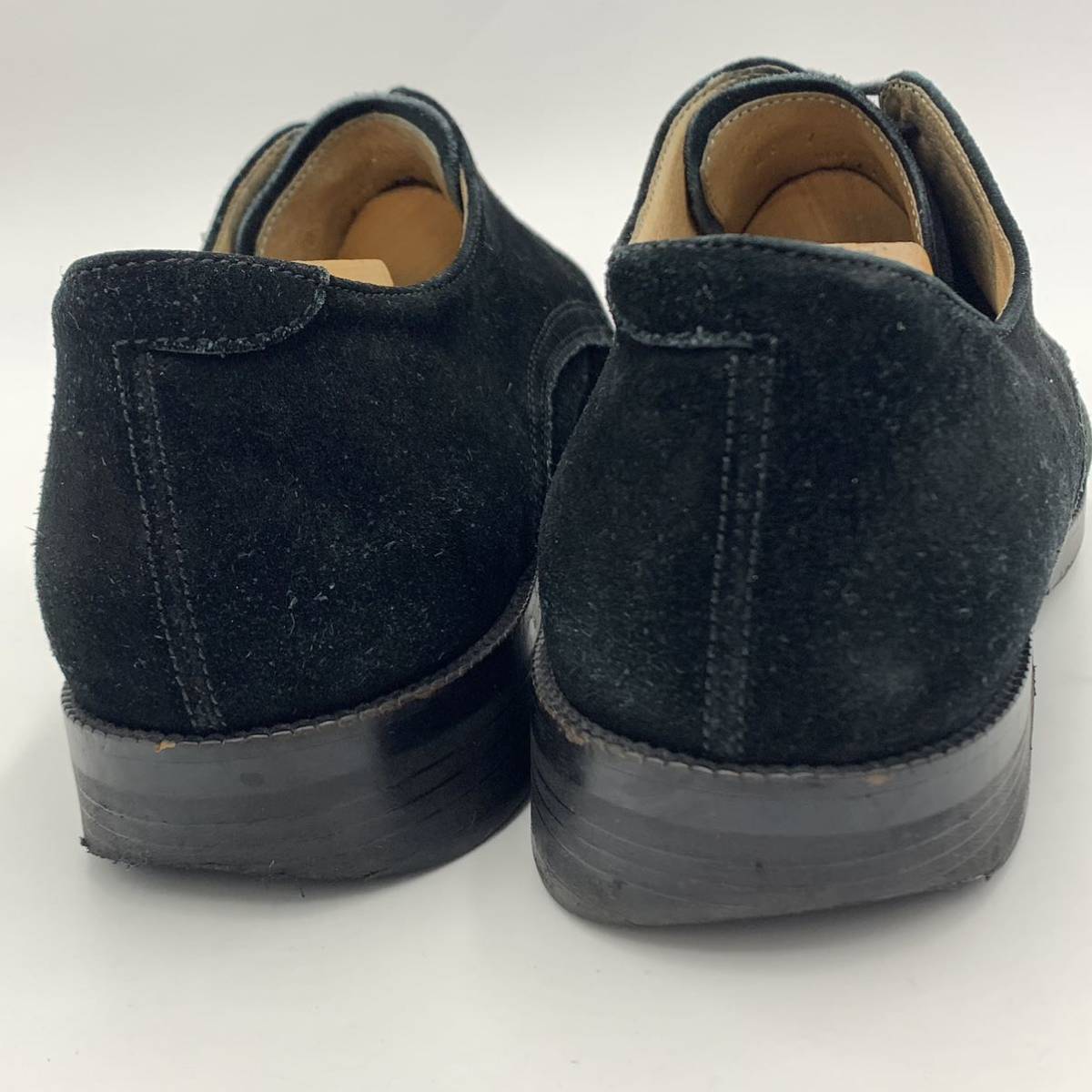 B☆ 上質スエードレザー '日本製' BEAUTY & YOUTH UNITED ARROWS ユナイテッドアローズ 革靴 ビジネスシューズ プレーントゥ 25.0cm 紳士靴_画像3