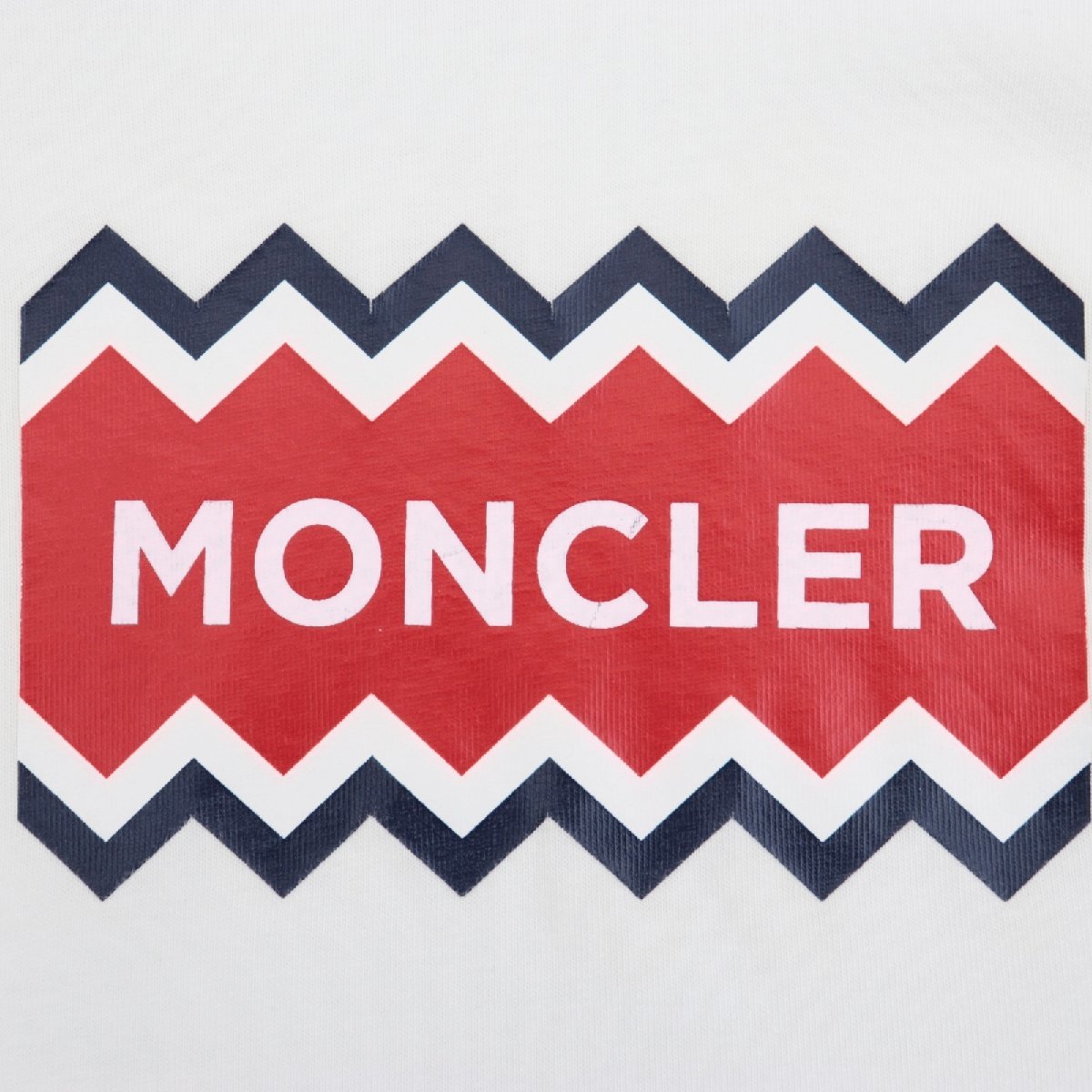 モンクレール 19年 ロゴ コットン 半袖Ｔシャツ メンズ 白 S MONCLER_画像5