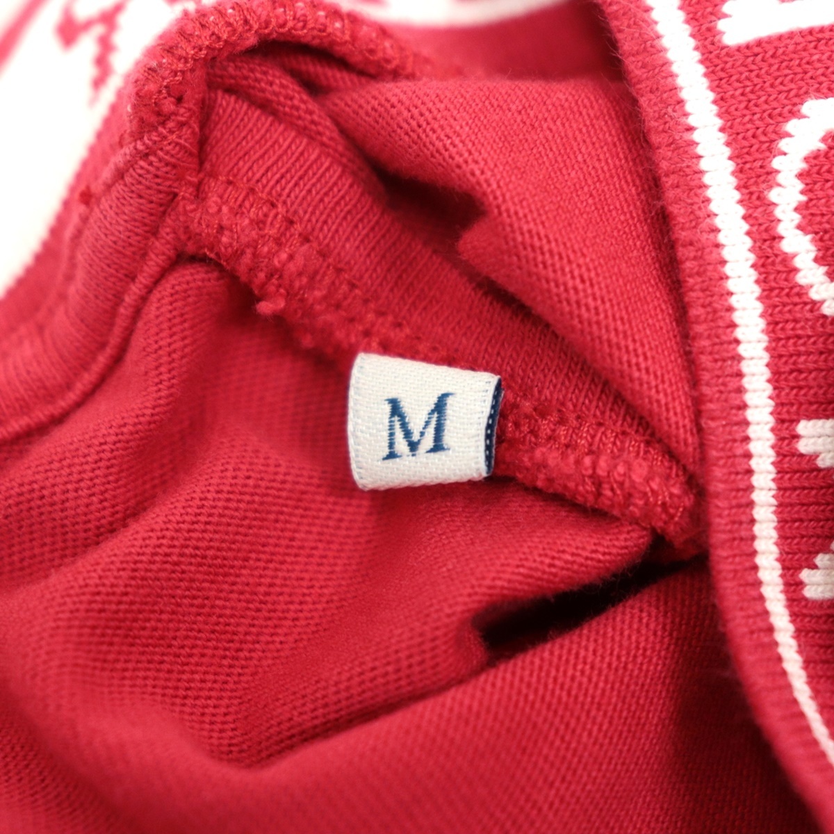 美品 モンクレール 23SS ロゴレタリング クルーネック 半袖Tシャツ メンズ 赤 M MONCLER_画像7
