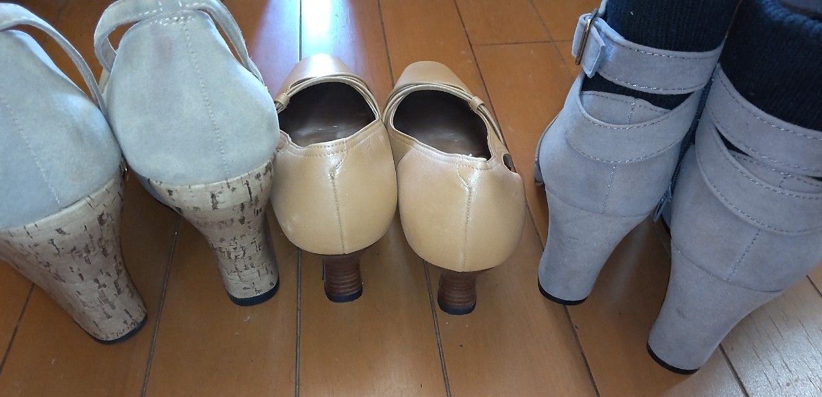 パンプス　ヒール　サンダル　まとめ売り　ノーブランド　３足まとめて