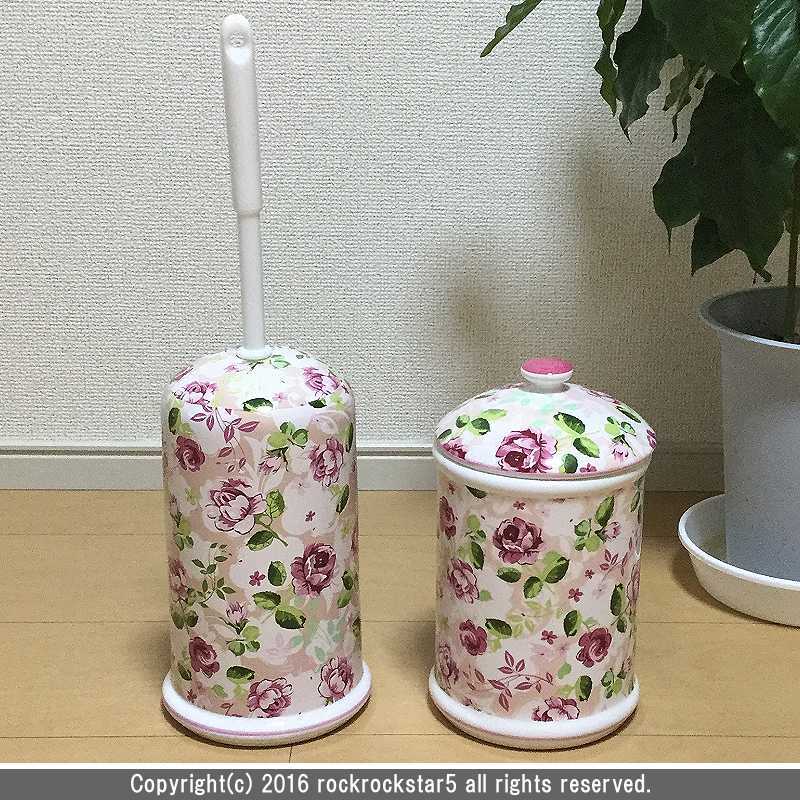  toilet holder toilet brush rose rose ceramics made Royal Arden 39358 new goods 