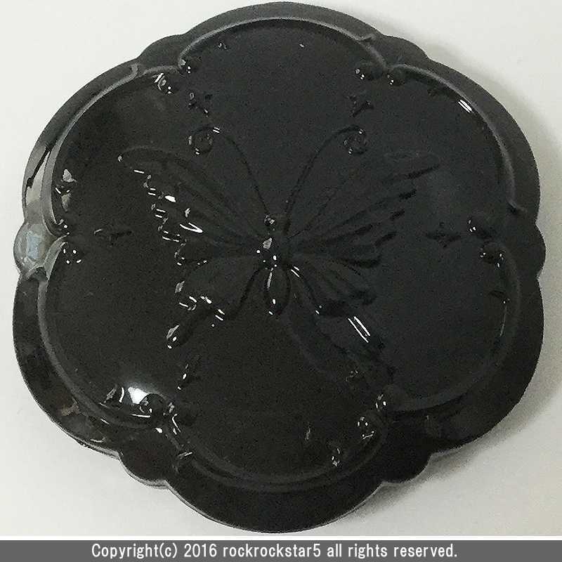  compact hand mirror butterfly butterfly black new goods unused 